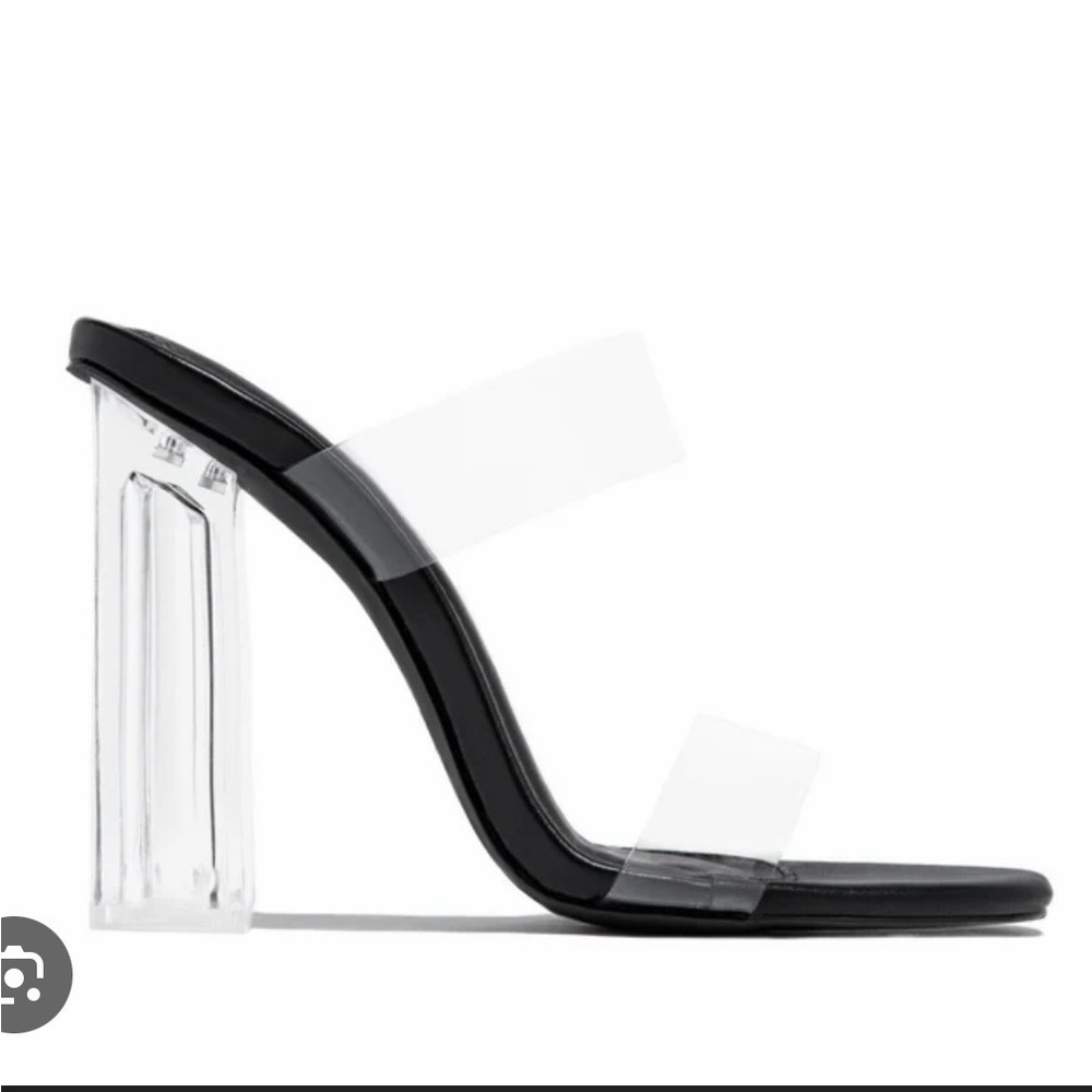 Miss Lola Black and Clear Heels